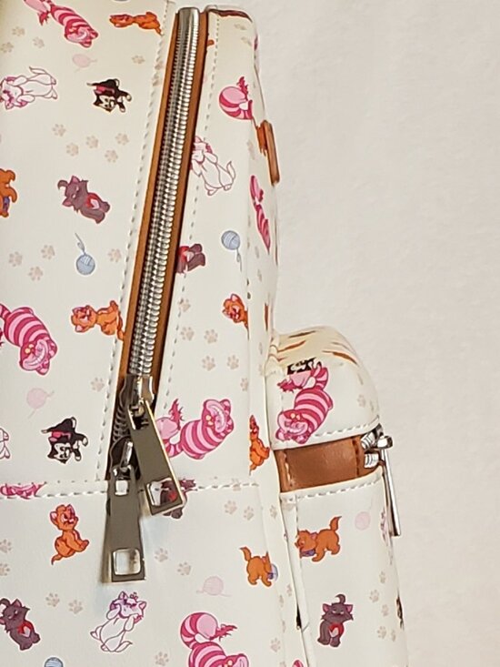 Loungefly Disney Cats Mini-Backpack AllOver Print Cheshire Aristocats NWT! main image 7